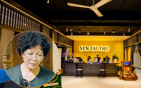 Bị can Phạm Thị Hòa và cơ sở kinh doanh của Tập đoàn Sen Tài Thu.