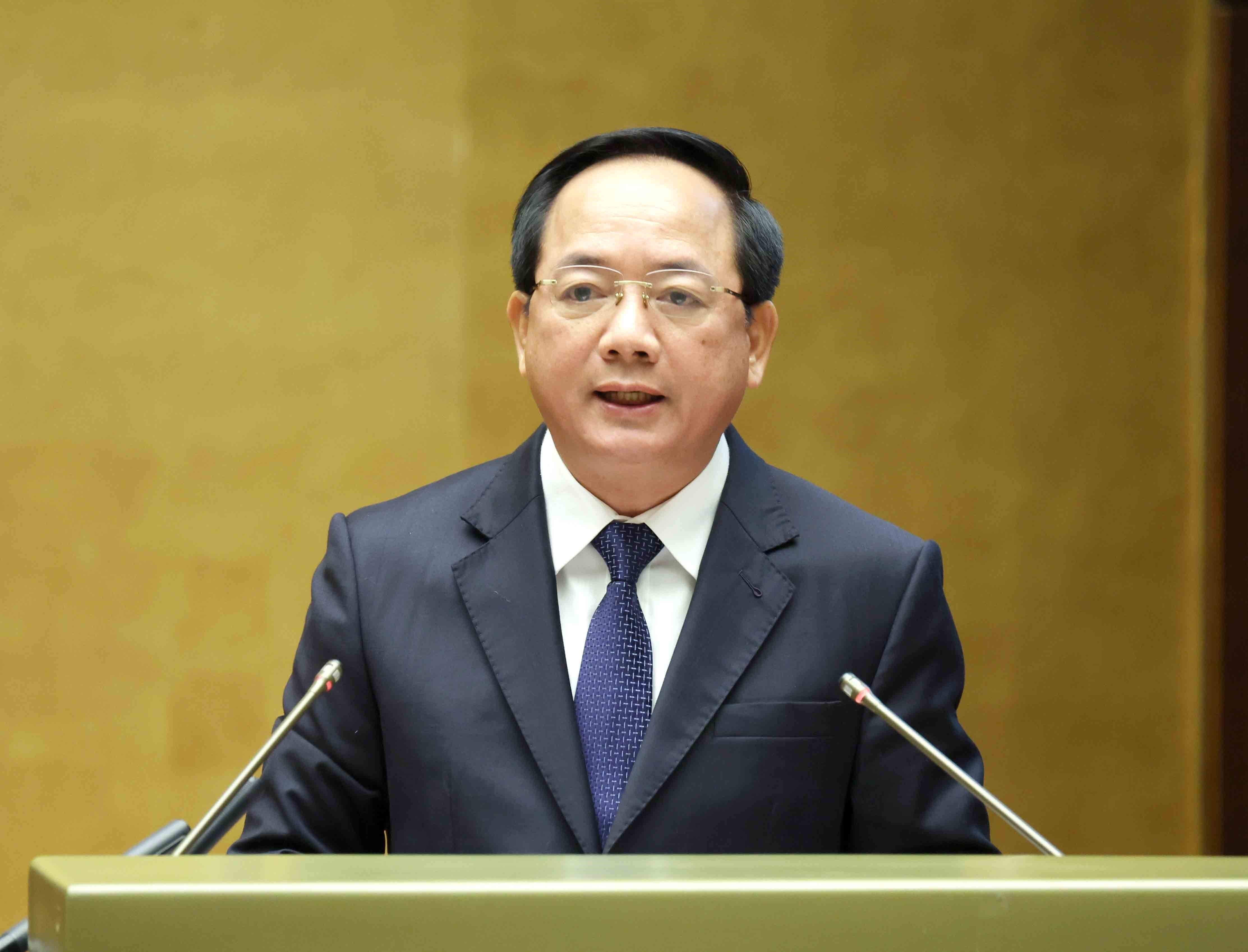 Trưởng ban Tuyên giáo và Dân vận Trung ương Trịnh Văn Quyết trình bày chuyên đề về những nội dung trọng tâm, cốt lõi của Nghị quyết số 80-NQ/TW ngày 7/1/2026 về phát triển văn hóa Việt Nam - Ảnh: TTXVN