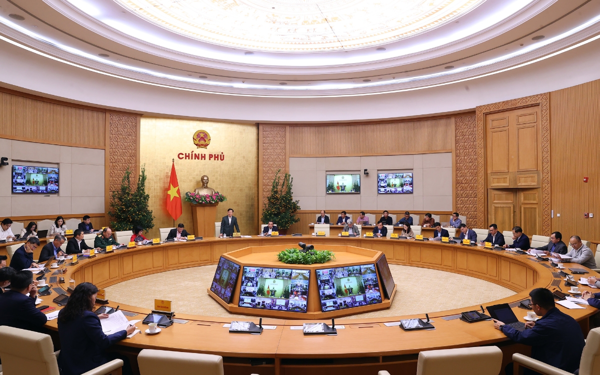 Quang cảnh phiên họp tại trụ sở Chính phủ. Ảnh VPG.