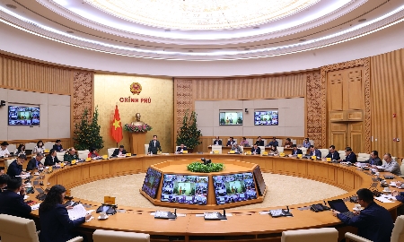 Quang cảnh phiên họp tại trụ sở Chính phủ. Ảnh VPG.