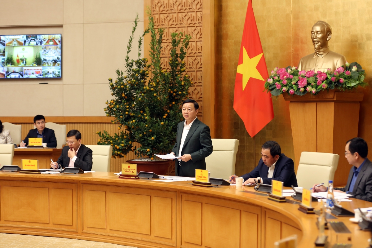 Phó Thủ tướng Trần Hồng Hà phát biểu chỉ đạo. Ảnh VPG.