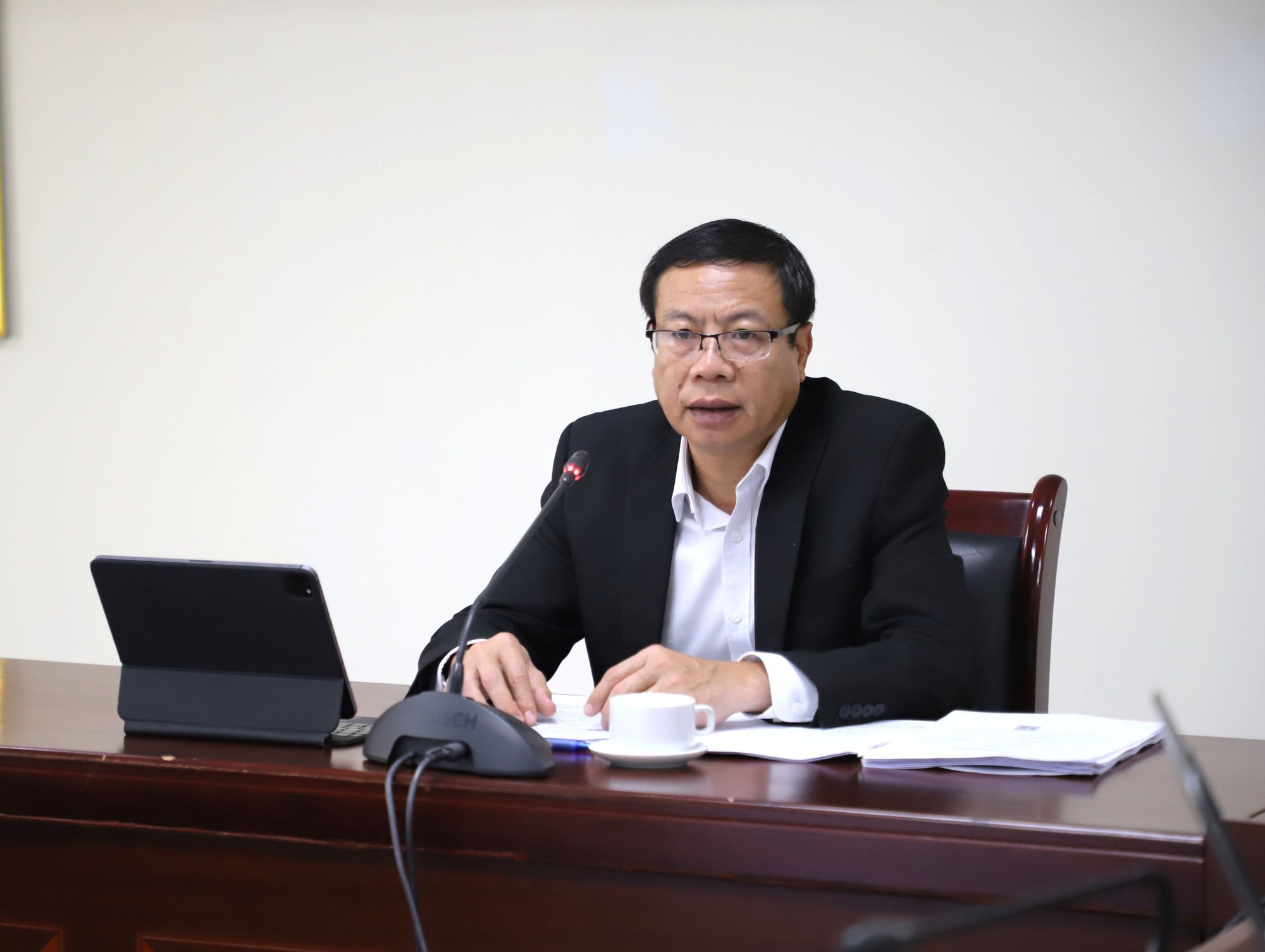 Thứ trưởng Lê Xuân Định phát biểu tại buổi làm việc - Ảnh: MST. 