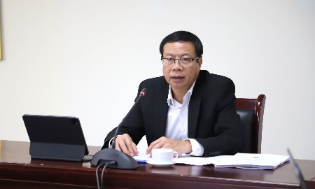 Thứ trưởng Lê Xuân Định phát biểu tại buổi làm việc - Ảnh: MST.