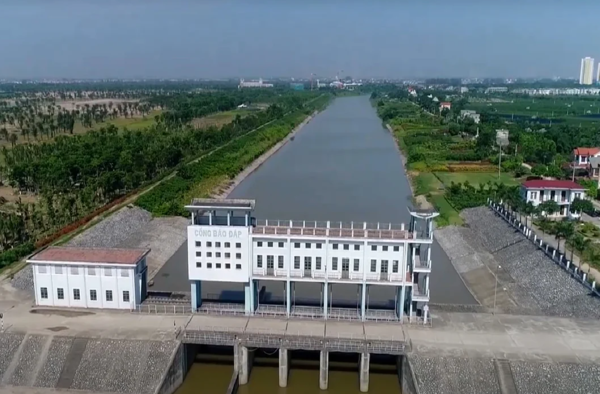 Cống Báo Đáp thuộc hệ thống thủy lợi Bắc Hưng Hải.