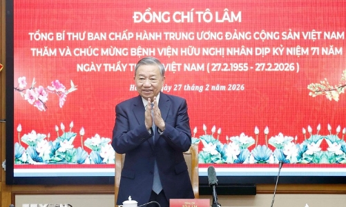 Toàn văn phát biểu của Tổng Bí thư Tô Lâm tại Bệnh viện Hữu Nghị