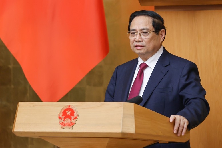 Thủ tướng Chính phủ Phạm Minh Chính kết luận phiên họp - Ảnh: TTXVN