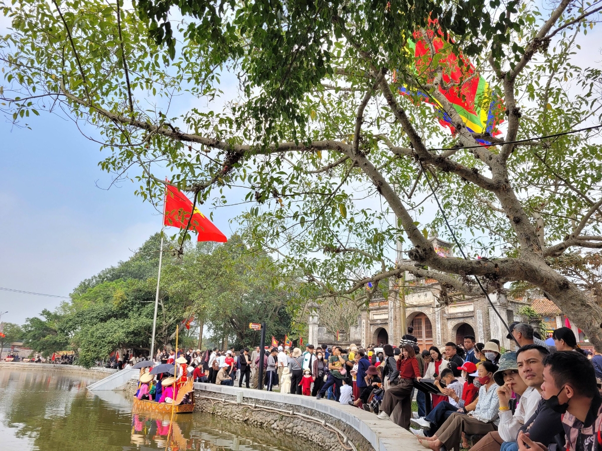 Tại Thành Cổ Loa, không gian lễ hội mùa xuân năm nay cũng được bổ sung các lớp thông tin số, bản đồ tương tác.