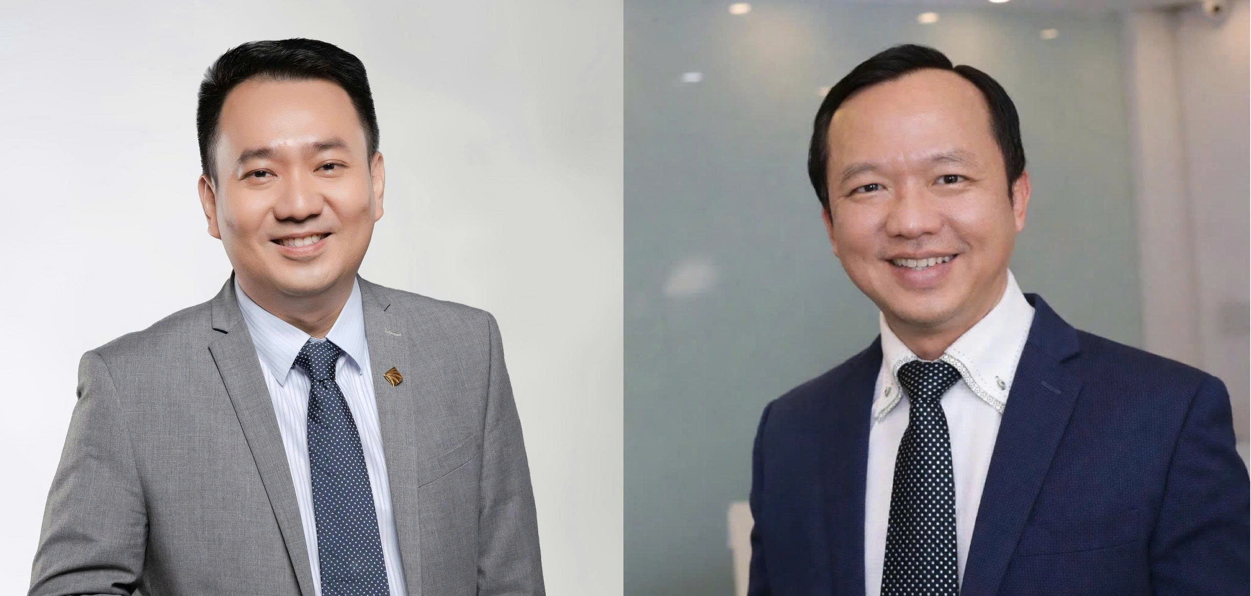 Ông Lê Trí Thông (trái) từ nhiệm Tổng giám đốc PNJ và ông Phan Quốc Công (phải) là người kế nhiệm từ ngày 3/4.