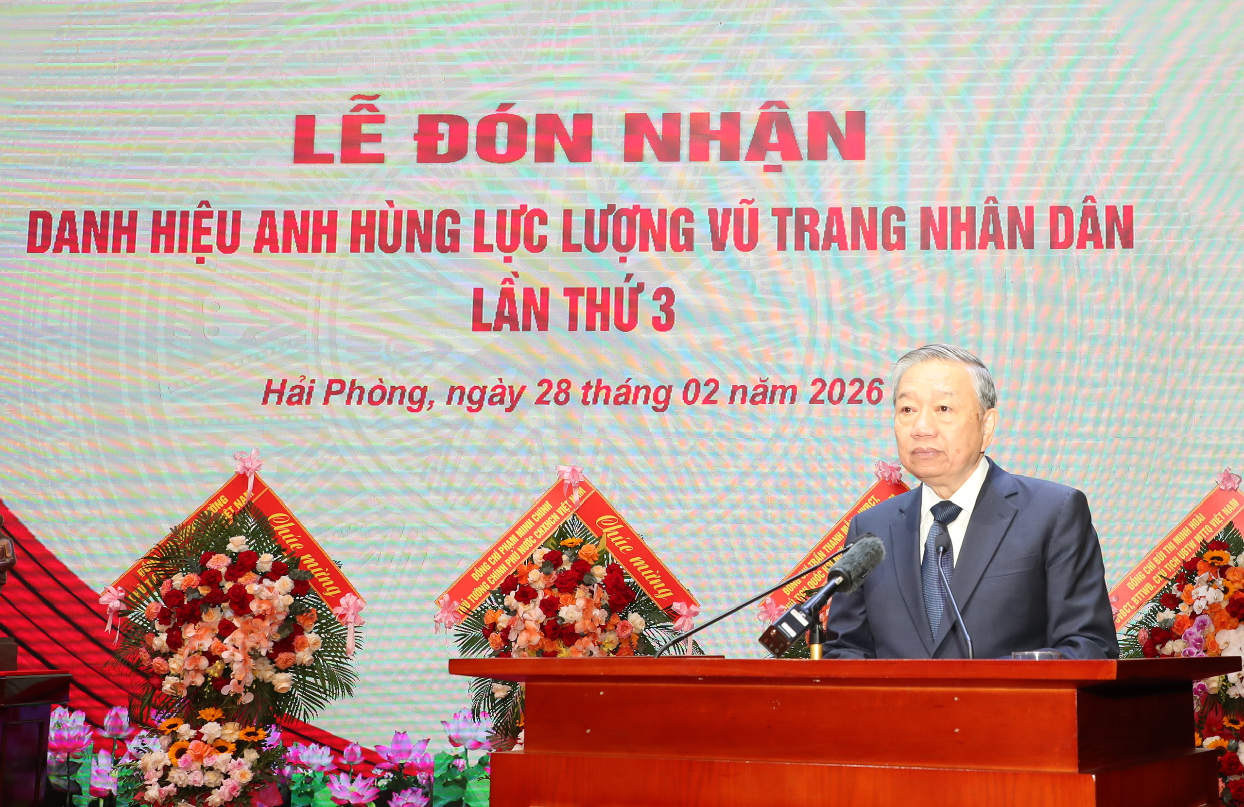 Tổng Bí thư Tô Lâm phát biểu chỉ đạo tại buổi Lễ.