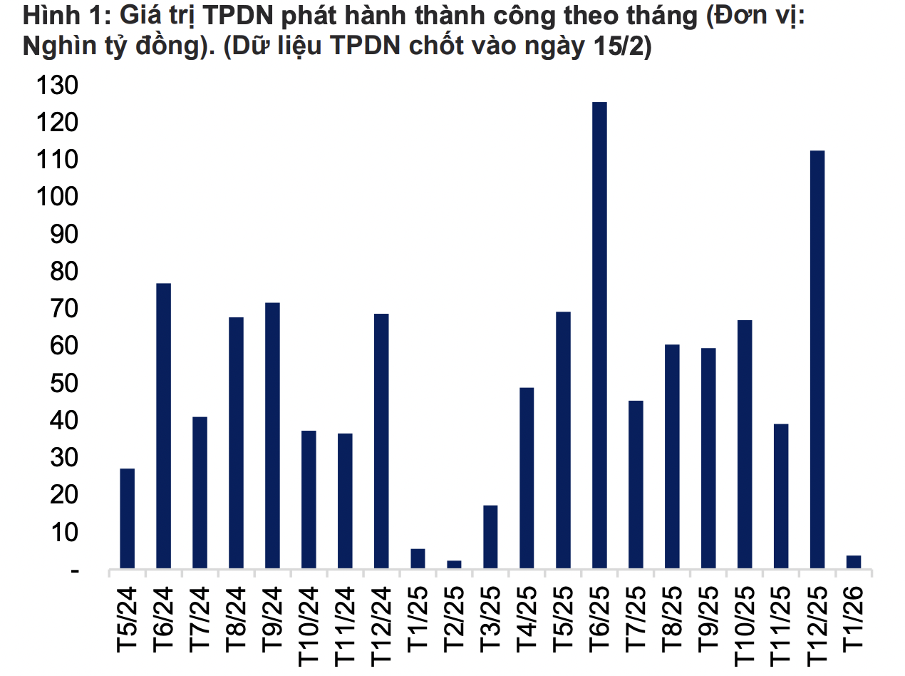 Phát hành trái phiếu doanh nghiệp giảm mạnh trong tháng 1 đầu năm, nhóm Xây dựng bất ngờ tăng  