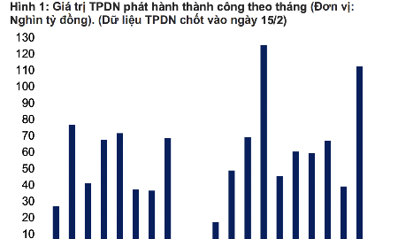 Phát hành trái phiếu doanh nghiệp giảm mạnh trong tháng 1 đầu năm, nhóm Xây dựng bất ngờ tăng
