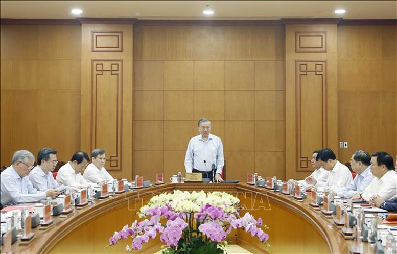 Tổng Bí thư Tô Lâm phát biểu chỉ đạo - Ảnh: TTXVN
