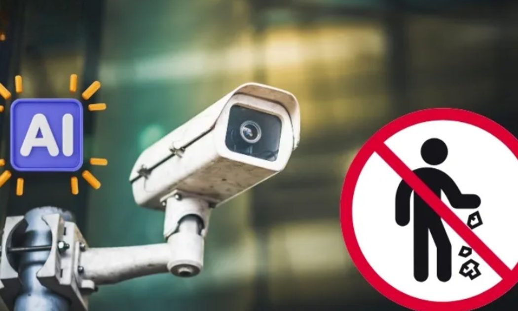Công nghệ AI được tích hợp vào hệ thống camera giám sát để tự động nhận diện rác thải, phát hiện hành vi vi phạm và chuyển cảnh báo ngay sang ứng dụng Hue-S. Ảnh minh họa