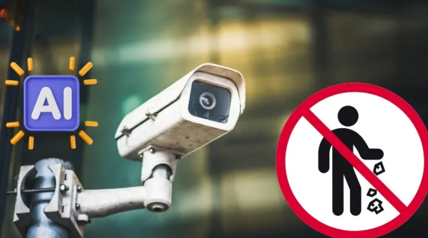 Công nghệ AI được tích hợp vào hệ thống camera giám sát để tự động nhận diện rác thải, phát hiện hành vi vi phạm và chuyển cảnh báo ngay sang ứng dụng Hue-S. Ảnh minh họa