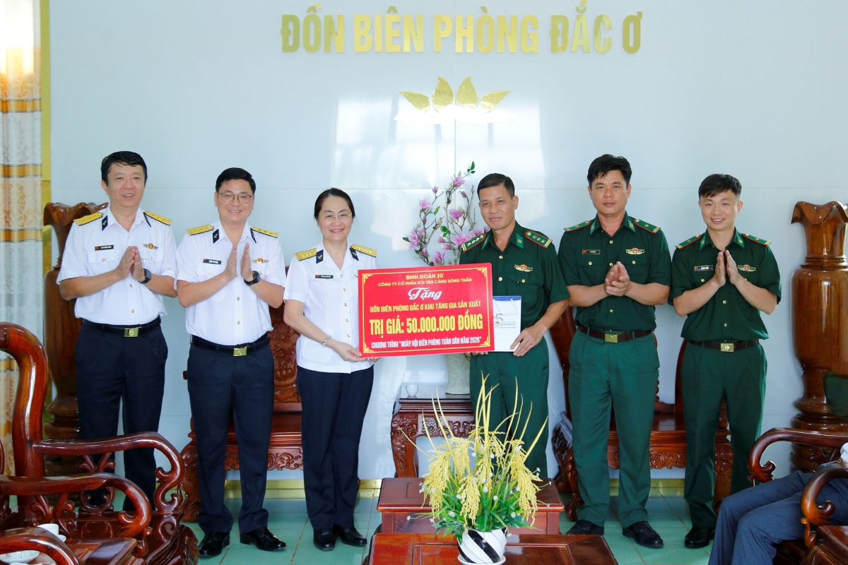 ICD Tân Cảng Sóng Thần hỗ trợ&nbsp;kinh phí xây dựng khu tăng gia sản xuất cho cán bộ, chiến sĩ Đồn Biên phòng Đăk Ơ.