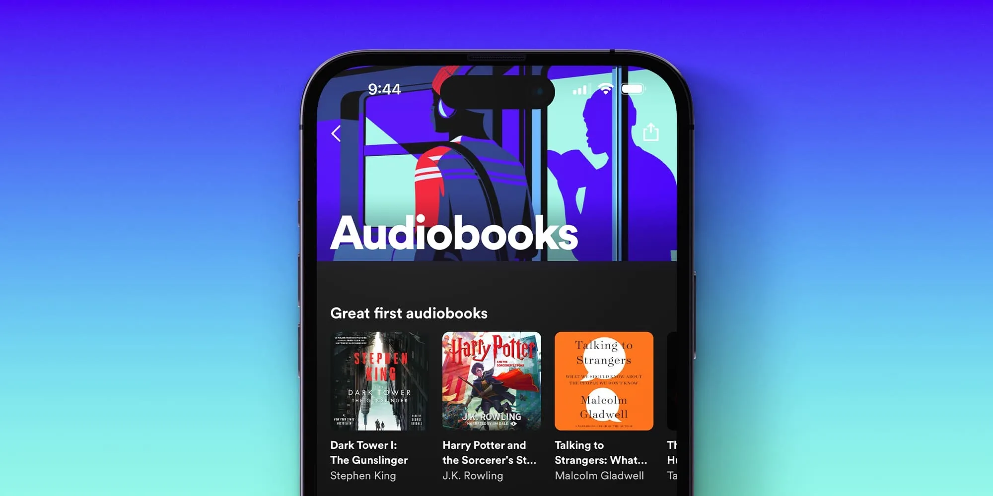 Spotify cung cấp cho người đăng ký 15 giờ nghe sách nói mỗi tháng.