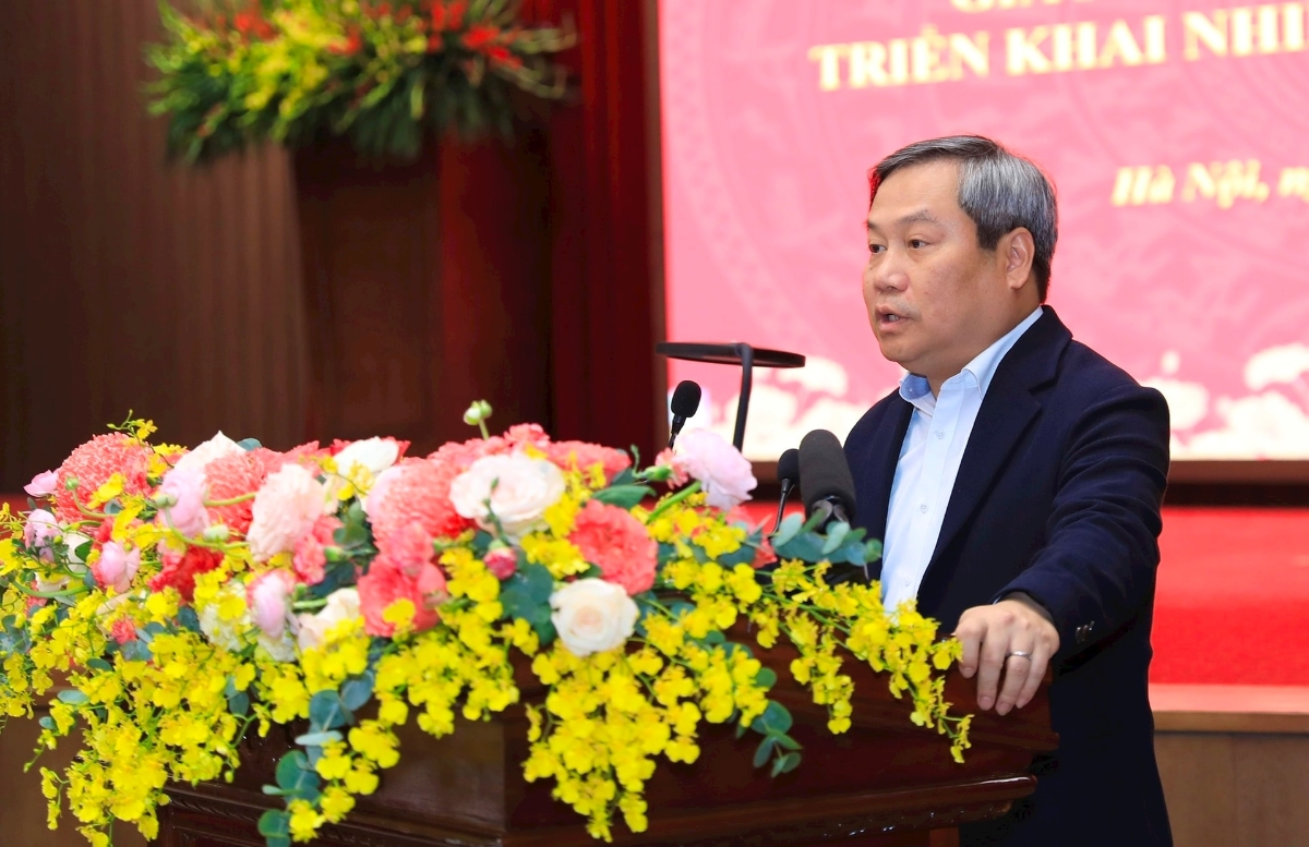 Chủ tịch UBND thành phố Vũ Đại Thắng phát biểu 