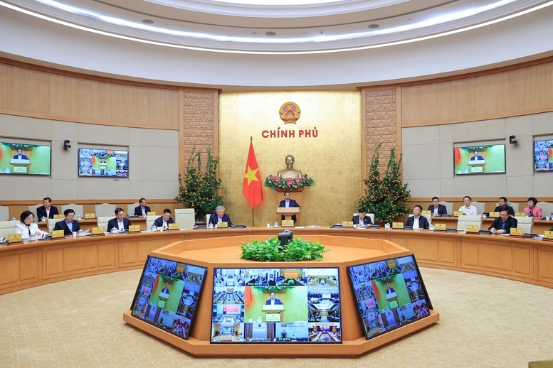 Thủ tướng nhấn mạnh, kiên định mục tiêu thúc đẩy tăng trưởng từ 10% trở lên, giữ vững ổn định kinh tế vĩ mô, kiểm soát lạm phát và bảo đảm các cân đối lớn của nền kinh tế - Ảnh: VGP