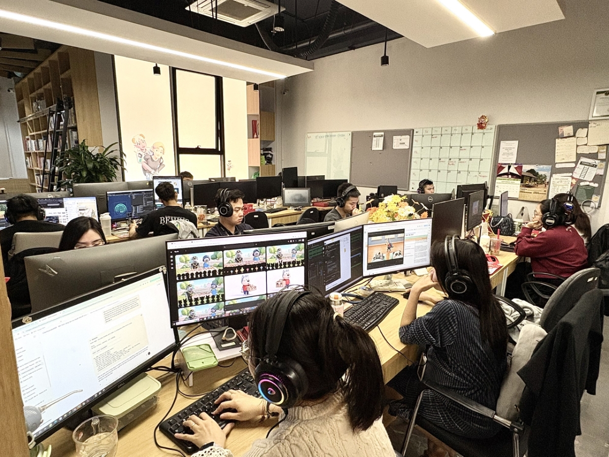 Đội ngũ sản xuất phim hoạt hình của Việt Nam - Ảnh: Hạ Chi. 