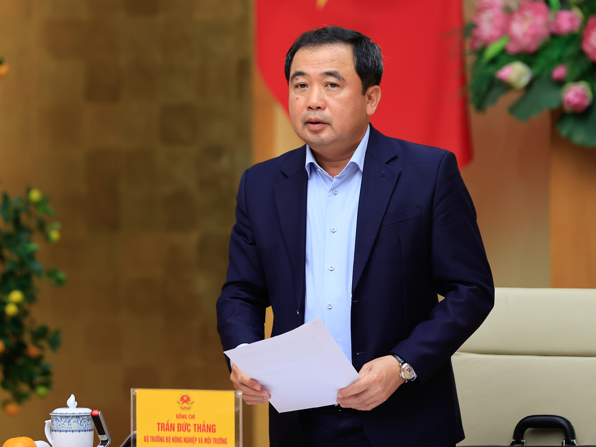Ông Trần Đức Thắng: "Trong tuần qua, lực lượng chức năng đã kiểm tra 10.745 lượt tàu rời cảng". Ảnh: VPG.