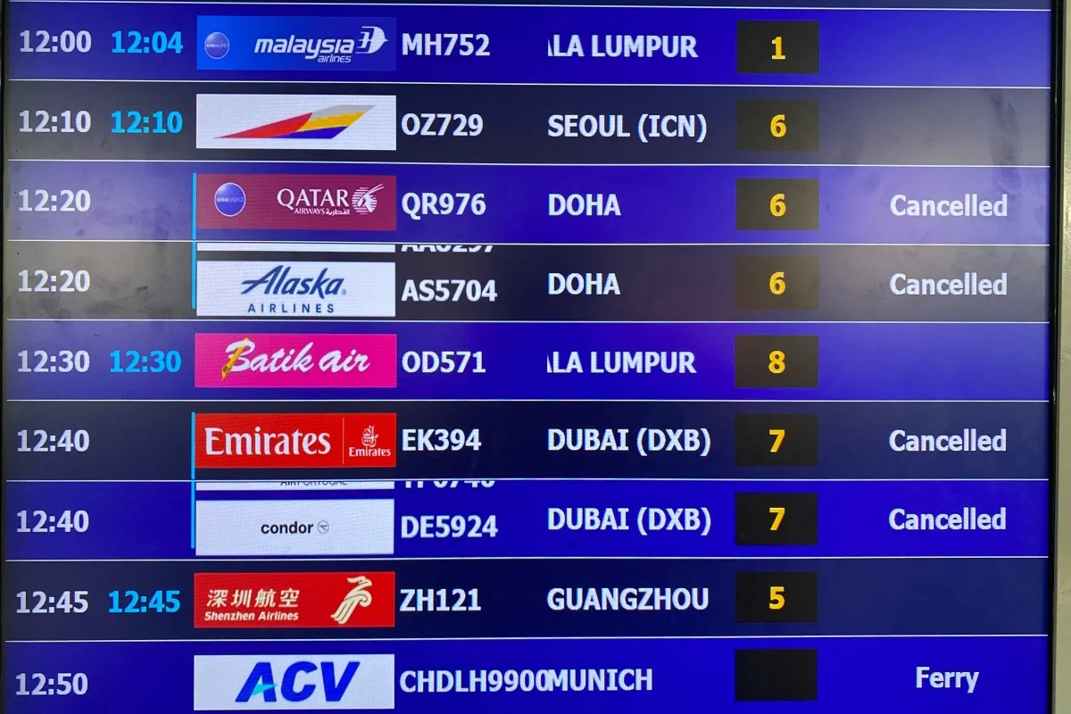 Các hãng hàng không châu Á đã phải hủy hàng loạt chuyến bay đến UAE, Arab Saudi và Qatar. Ảnh: SCMP