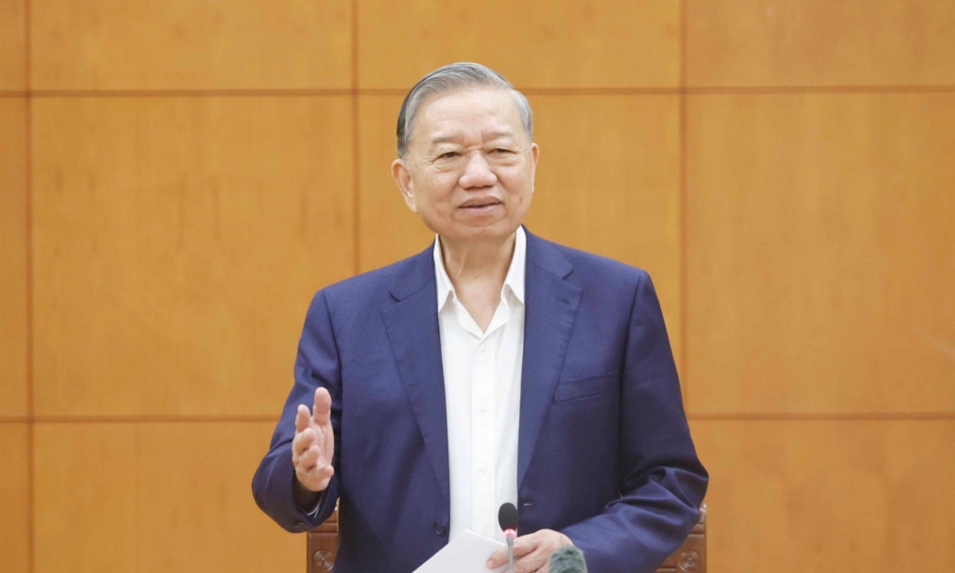 Tổng Bí thư Tô Lâm phát biểu tại buổi làm việc - Ảnh: TTXVN.