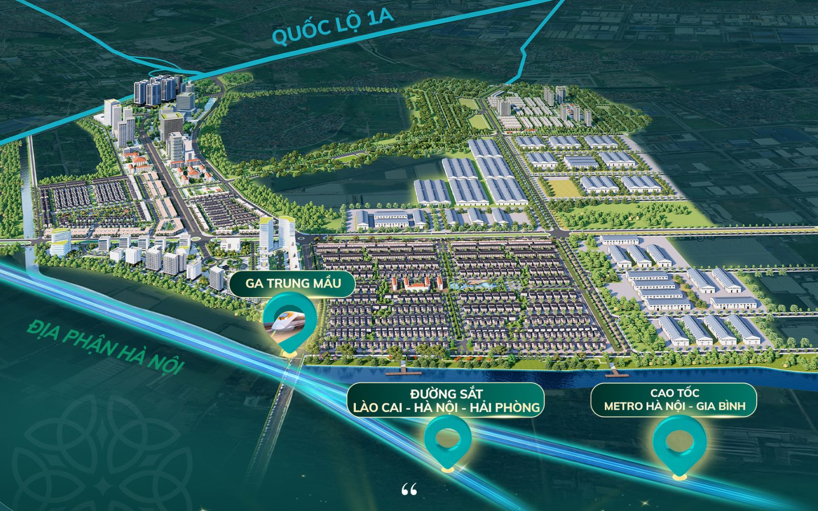 Centa Riverside ngay ga Trung Mầu và đại lộ Hà Nội - Gia Bình.