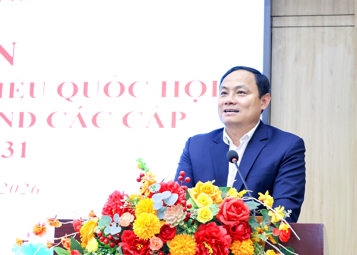 Phó Trưởng Ban Tuyên giáo và Dân vận Tỉnh ủy Nghệ An Phạm Ngọc Cảnh phát biểu