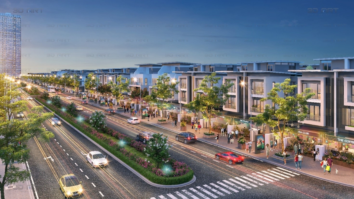 Phối cảnh dự án An Quý Villa tại khu đô thị Dương Nội.