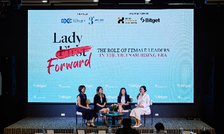 Sự kiện Lady Forward do Bitget Việt Nam phối hợp cùng Trung tâm Chuyển đổi số TP.HCM (DXC), Chi hội Blockchain TP.HCM (HBA) và GO3 Hub tổ chức.
