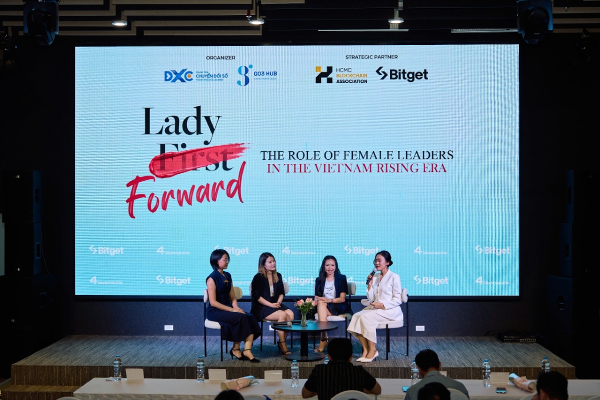 Sự kiện Lady Forward do Bitget Việt Nam phối hợp cùng Trung tâm Chuyển đổi số TP.HCM (DXC), Chi hội Blockchain TP.HCM (HBA) và GO3 Hub tổ chức.