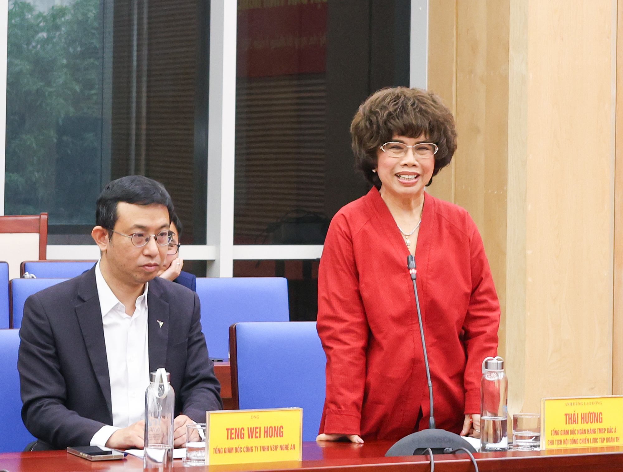 Nhà sáng lập kiêm Chủ tịch Hội đồng Chiến lược Tập đoàn TH Thái Hương cảm ơn sự quan tâm chỉ đạo của lãnh đạo tỉnh trong thời gian qua