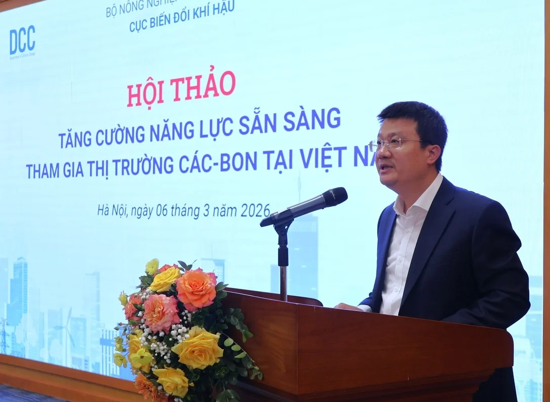 Ông Nguyễn Tuấn Quang, Phó Cục trưởng Cục Biến đổi khí hậu: Đến nay, Việt Nam đã hình thành hành lang pháp lý để chuẩn bị vận hành thị trường carbon tại Việt Nam.