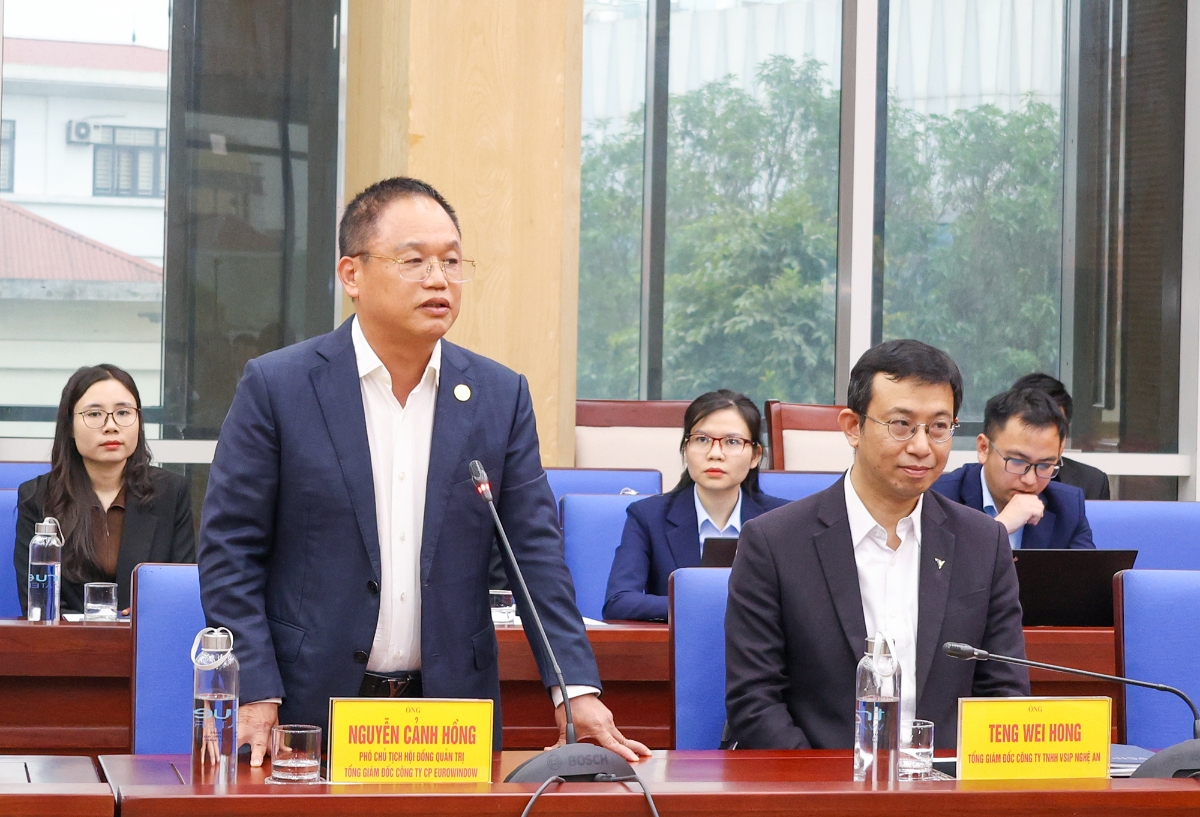 Tổng Giám đốc Công ty CP Eurowindow Nguyễn Cảnh Hồng đề nghị cần tháo gỡ điểm nghẽn về giải phóng mặt bằng, hạ tầng kết nối