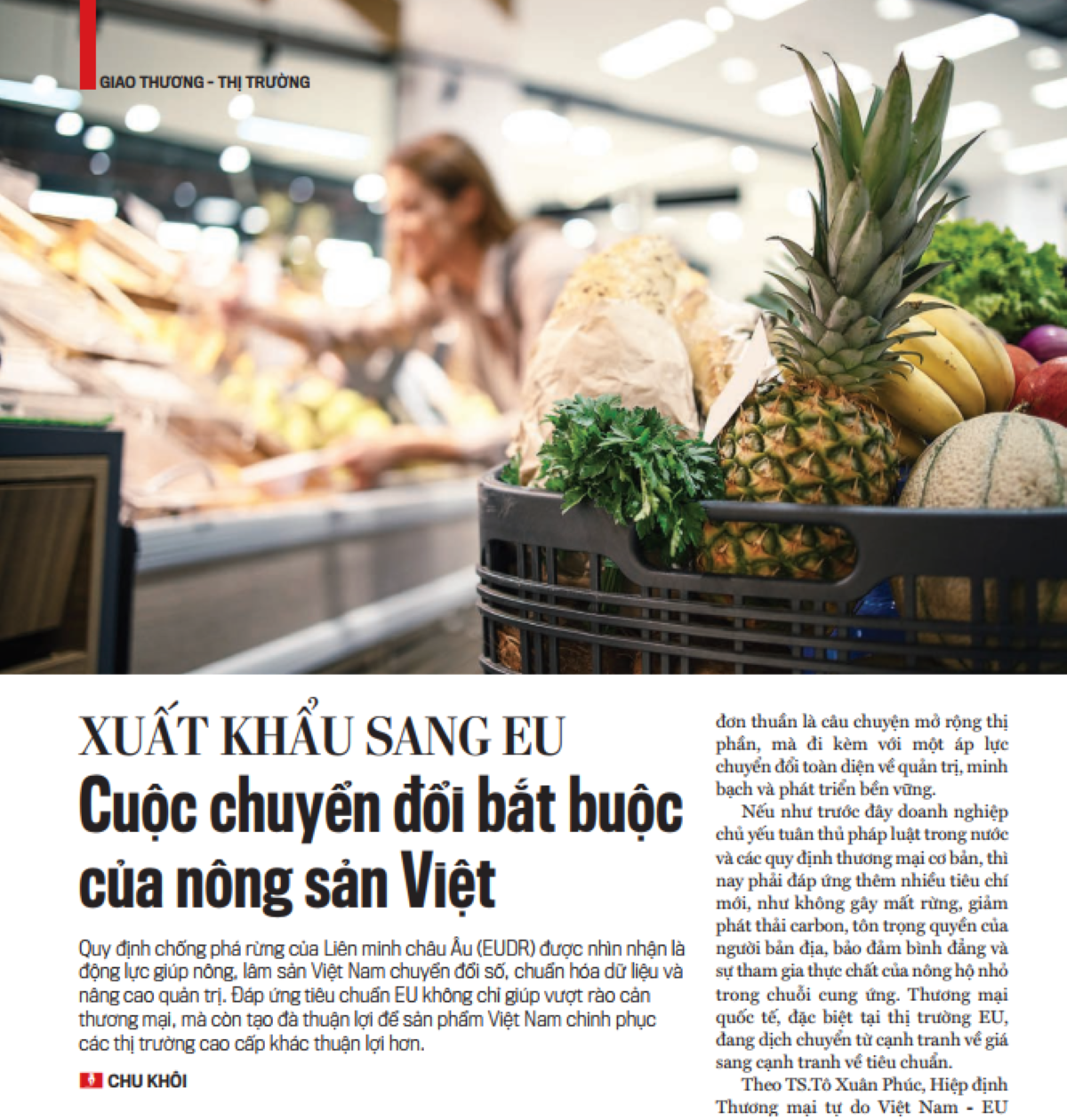 Xuất khẩu sang EU: Cuộc chuyển đổi bắt buộc của nông sản Việt  - Ảnh 1