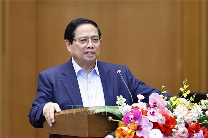 Thủ tướng Chính phủ Phạm Minh Chính phát biểu ý kiến - Ảnh: TTXVN.