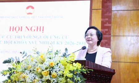 Phó Thủ tướng Phạm Thị Thanh Trà thông tin tới cử tri về lộ trình cải cách tiền lương. Ảnh: VGP.