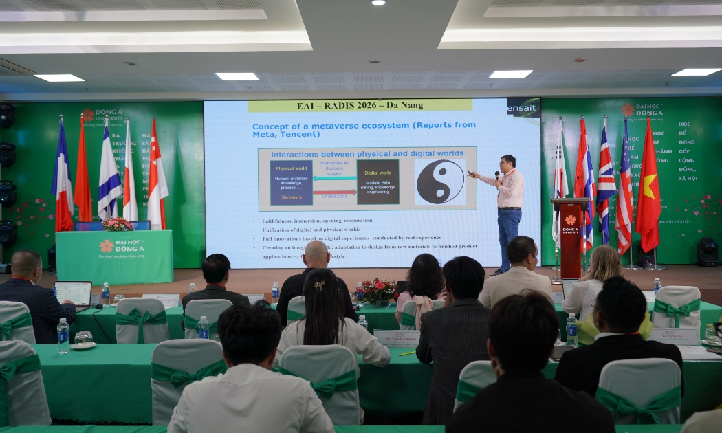 Các diễn giả trình bày tham luận tại Hội thảo.quốc tế về Trí tuệ nhân tạo có trách nhiệm và Khoa học dữ liệu - EAI RAIDS 2026.