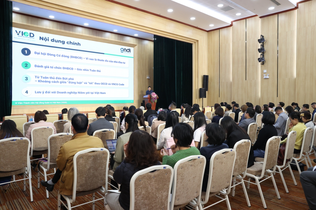 Đại diện VIOD chia sẻ về Đại hội đồng cổ đông và quản trị công ty.