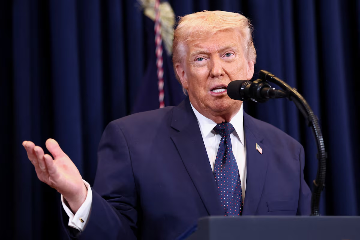 Tổng thống Mỹ Donald Trump trong cuộc họp báo ở Miami, Florida ngày 9/3/2026 - Ảnh: Reuters.