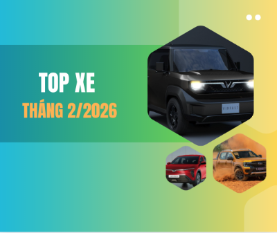 Top 10 xe bán chạy nhất thị trường xe Việt tháng 2/2026: Xe điện không có đối thủ