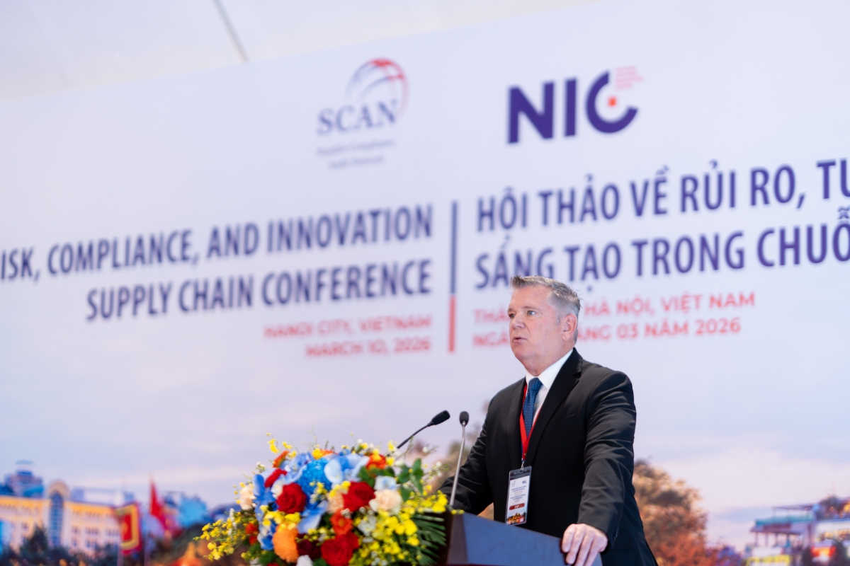 Ông Dan Purtell, Giám đốc Đổi mới sáng tạo và Công nghệ của SCAN phát biểu.