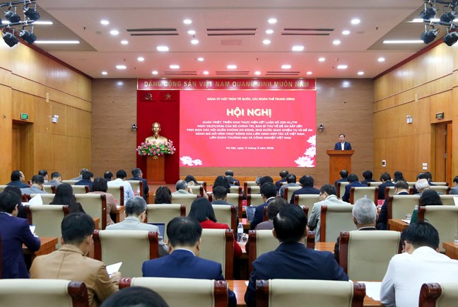 Quang cảnh Hội nghị. Ảnh: Mặt trận.