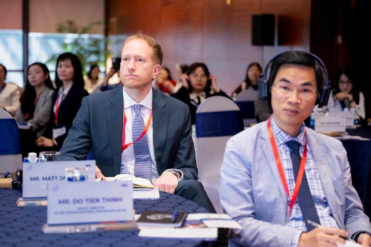 Các đại biểu tham dự&nbsp;Hội thảo “Rủi ro, Tuân thủ và Đổi mới sáng tạo trong chuỗi cung ứng” do NIC và SCAN phối hợp tổ chức lần đầu tiên tại Việt Nam vào ngày 10/3.