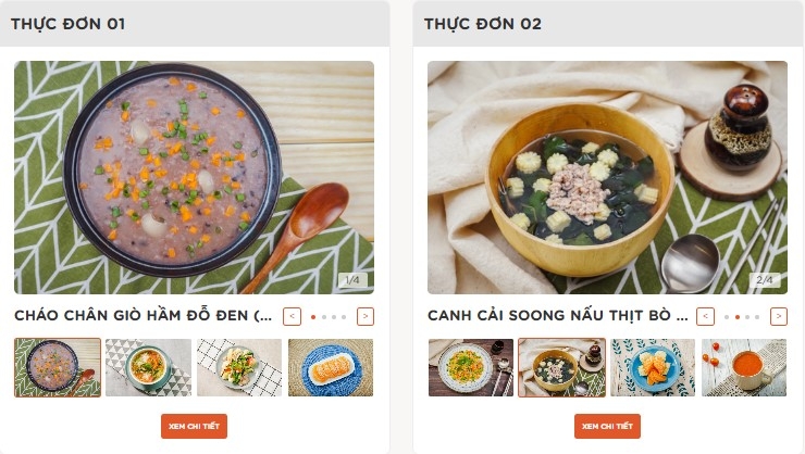 Thực đơn bữa trưa đảm bảo dinh dưỡng cho cả mẹ và bé trong giai đoạn 3 tháng giữa thai kì được gợi ý từ Phần mềm.