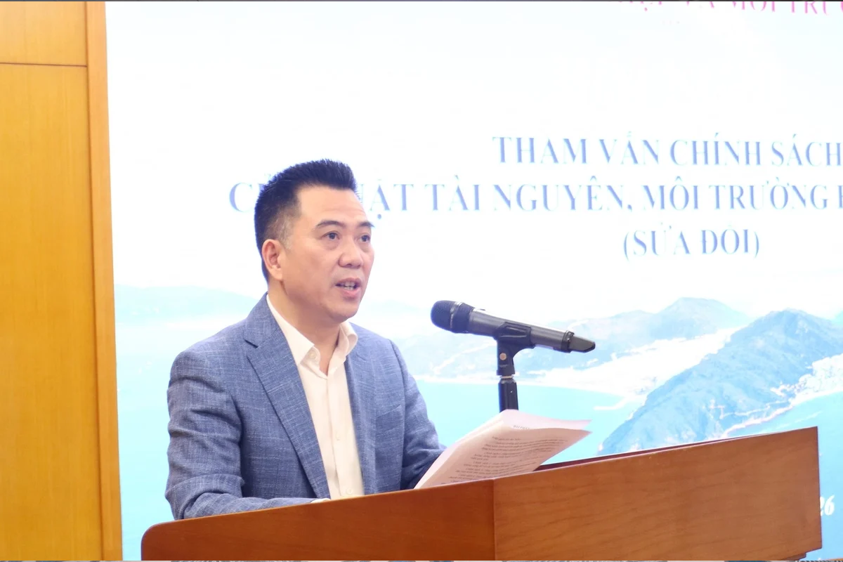 Thứ trưởng Đặng Ngọc Điệp:&nbsp;Việt Nam có bờ biển dài hơn 3.260 km, vùng biển rộng trên 1 triệu km2 với hệ sinh thái biển phong phú và tiềm năng lớn cho phát triển kinh tế biển. Ảnh: T.Giang