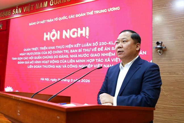 Phó Bí thư Đảng ủy Mặt trận Tổ quốc, các đoàn thể Trung ương Nguyễn Phi Long. Ảnh: Mặt trận.