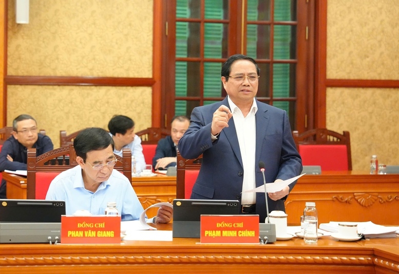 Thủ tướng Chính phủ Phạm Minh Chính phát biểu tại Phiên họp - Ảnh: VGP