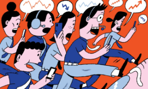 Thị trường chứng khoán Trung Quốc đang chứng kiến sự trỗi dậy của một thế hệ nhà đầu tư trẻ, am hiểu công nghệ và sẵn sàng thử nghiệm những phương thức đầu tư hoàn toàn mới. Ảnh: Bloomberg