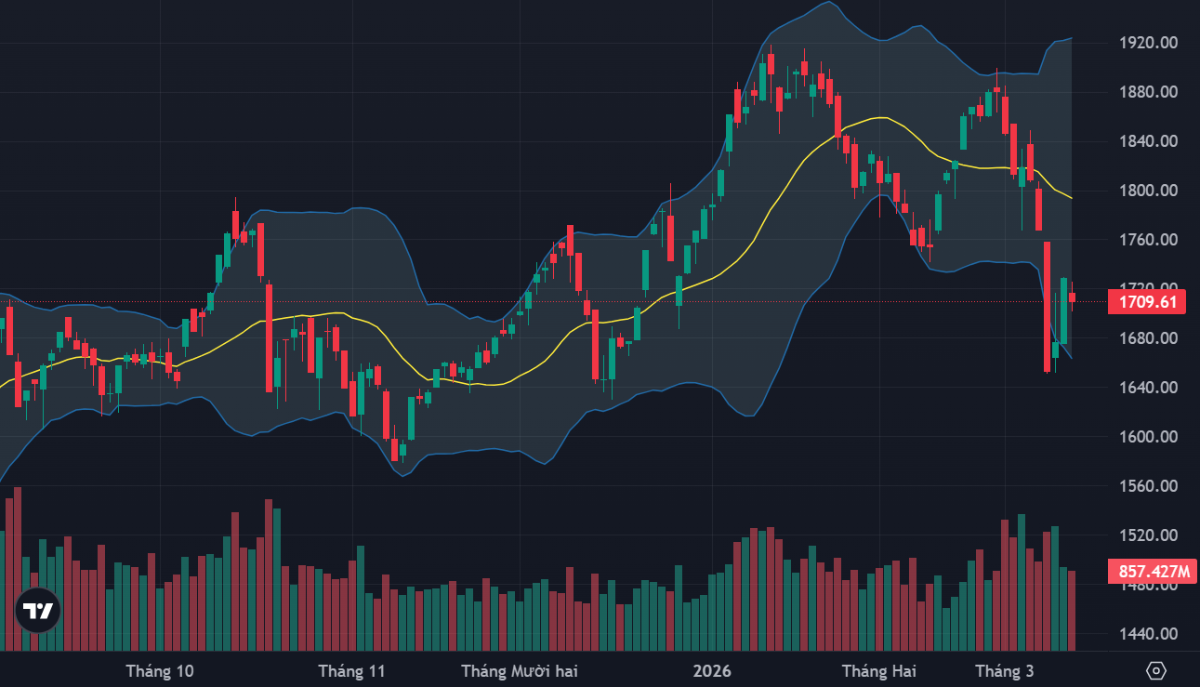 VN-Index chững đà phục hồi dưới áp lực chốt lời T+.